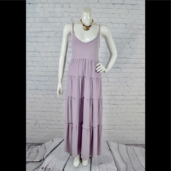 Brand New Plus Size Lavender Maxi Dress With Pockets Dress  Various 1X,2X 3X - Picture 3 of 11